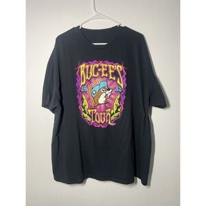 Buc-ee's Tour 1982-2021 Black Graphic T-Shirt Size XXL Double Sided Cotton
